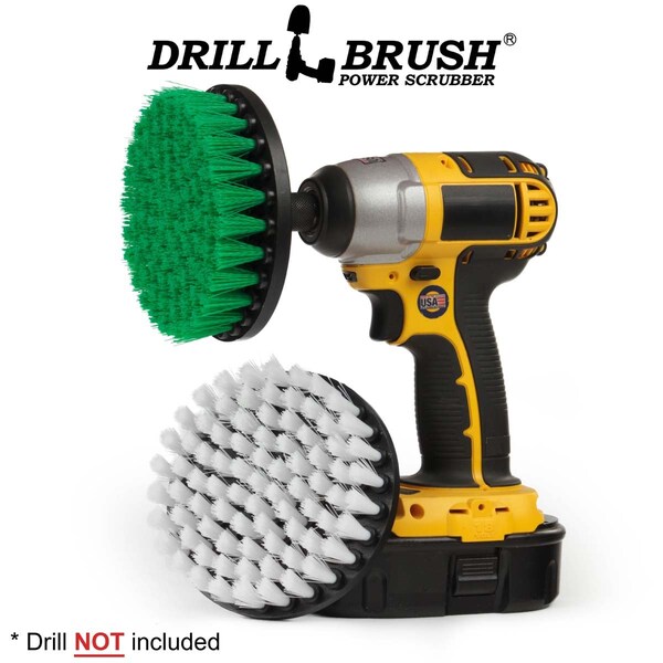 Cepillo de Taladro Power Scrubber de Useful Products 5 pulgadas de ancho 5 pulgadas de largo, Variedad - 5IN-S-GW-QC-DB