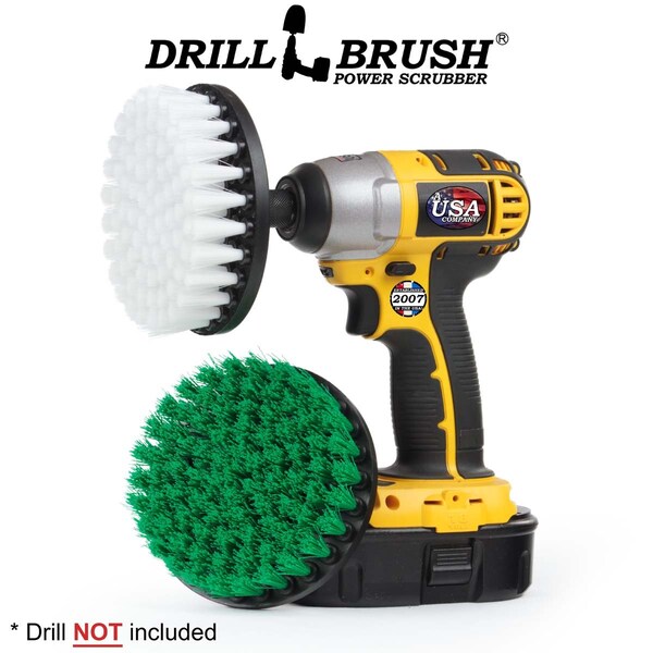 Cepillo de Taladro Power Scrubber de Useful Products 5 pulgadas de ancho 5 pulgadas de largo, Variedad - 5IN-S-GW-QC-DB