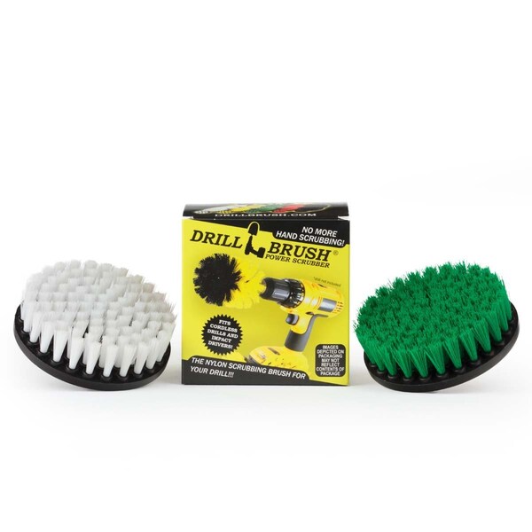 Cepillo de Taladro Power Scrubber de Useful Products 5 pulgadas de ancho 5 pulgadas de largo, Variedad - 5IN-S-GW-QC-DB