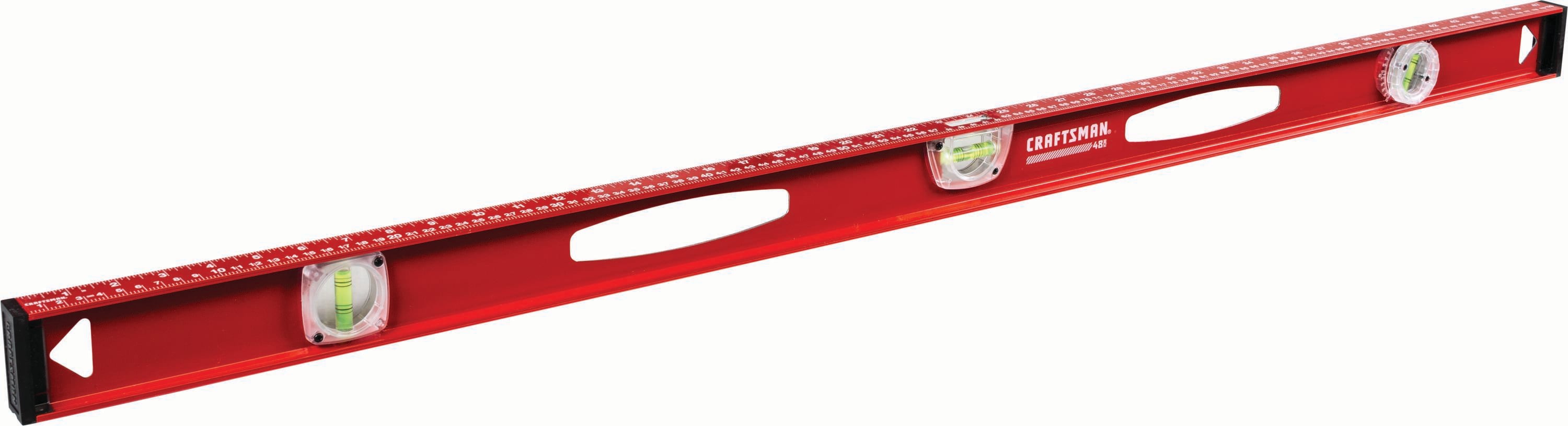 Nivel I-beam CRAFTSMAN de aluminio de 48.0 pulgadas con 3 burbujas CMHT82345