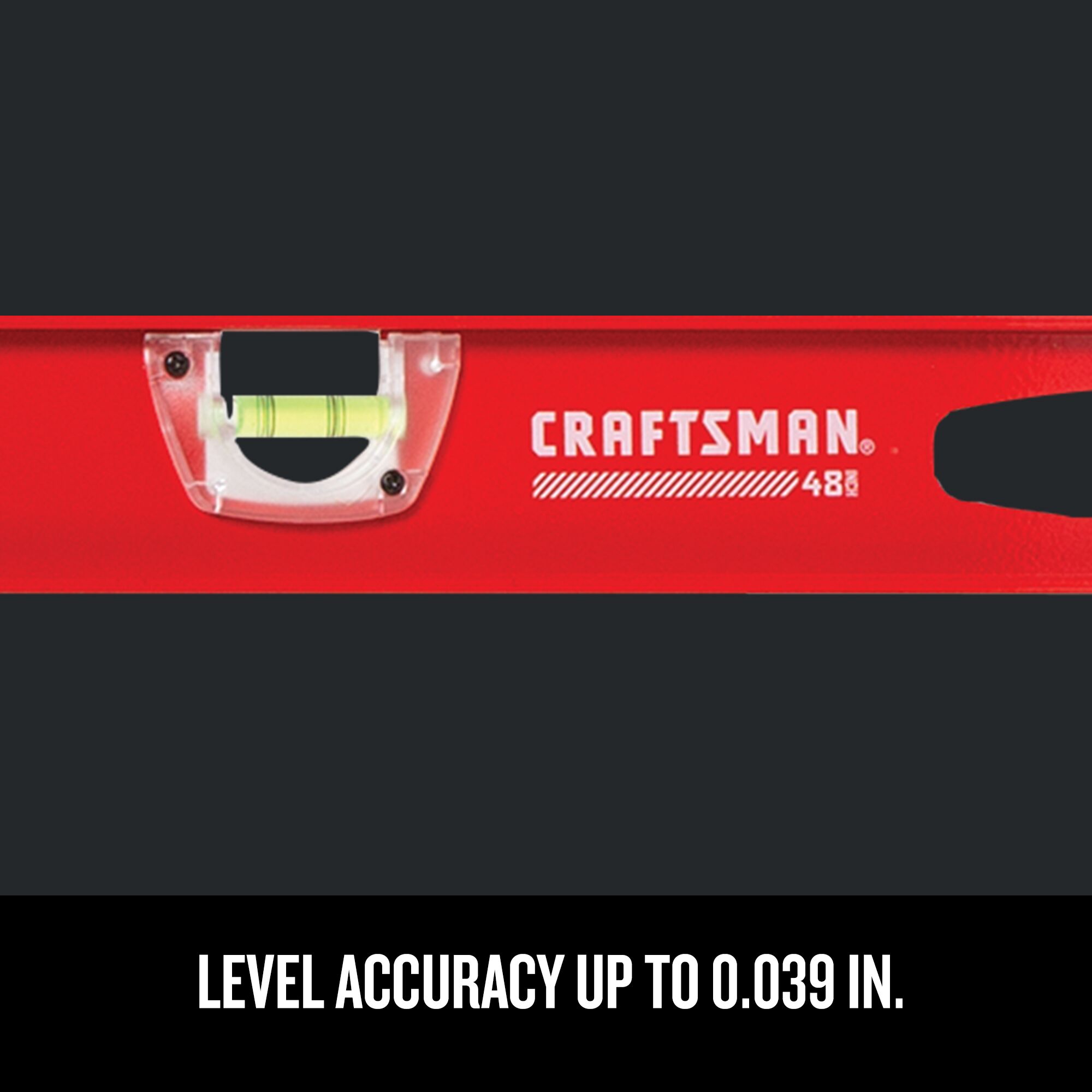 Nivel I-beam CRAFTSMAN de aluminio de 48.0 pulgadas con 3 burbujas CMHT82345