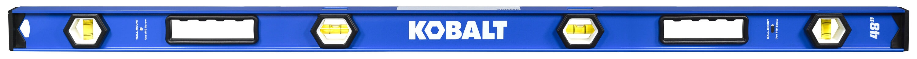 Nivel de marco en I de aluminio Kobalt de 48 pulgadas con 4 burbujas KB7048