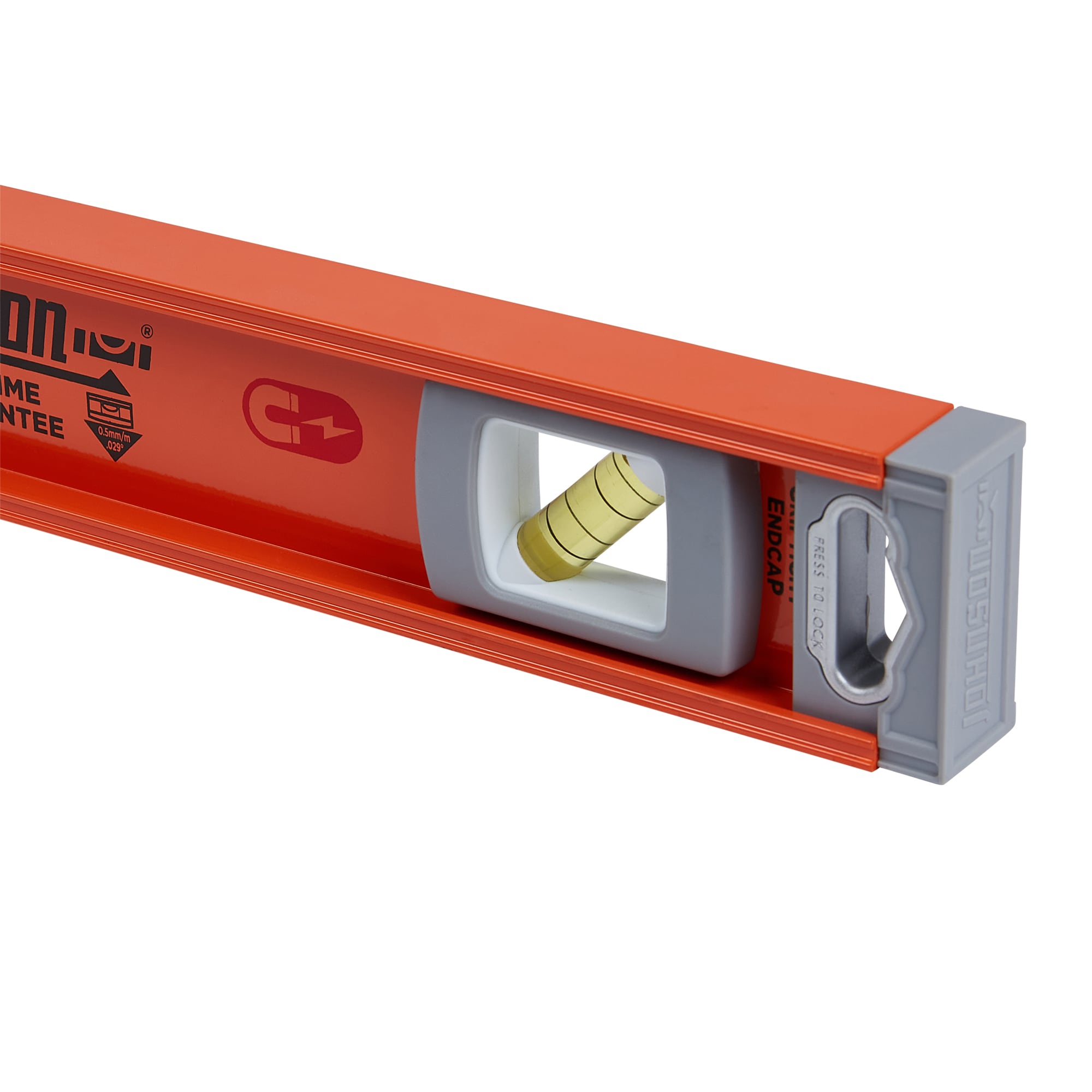 Nivel de I-beam magnético de aluminio Johnson Level de 24 pulgadas con 3 viales 1254-2400