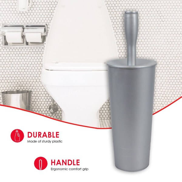 Home Basics 4.5 pulgadas W 4.5 pulgadas L Mango, Gris - ZOR96288