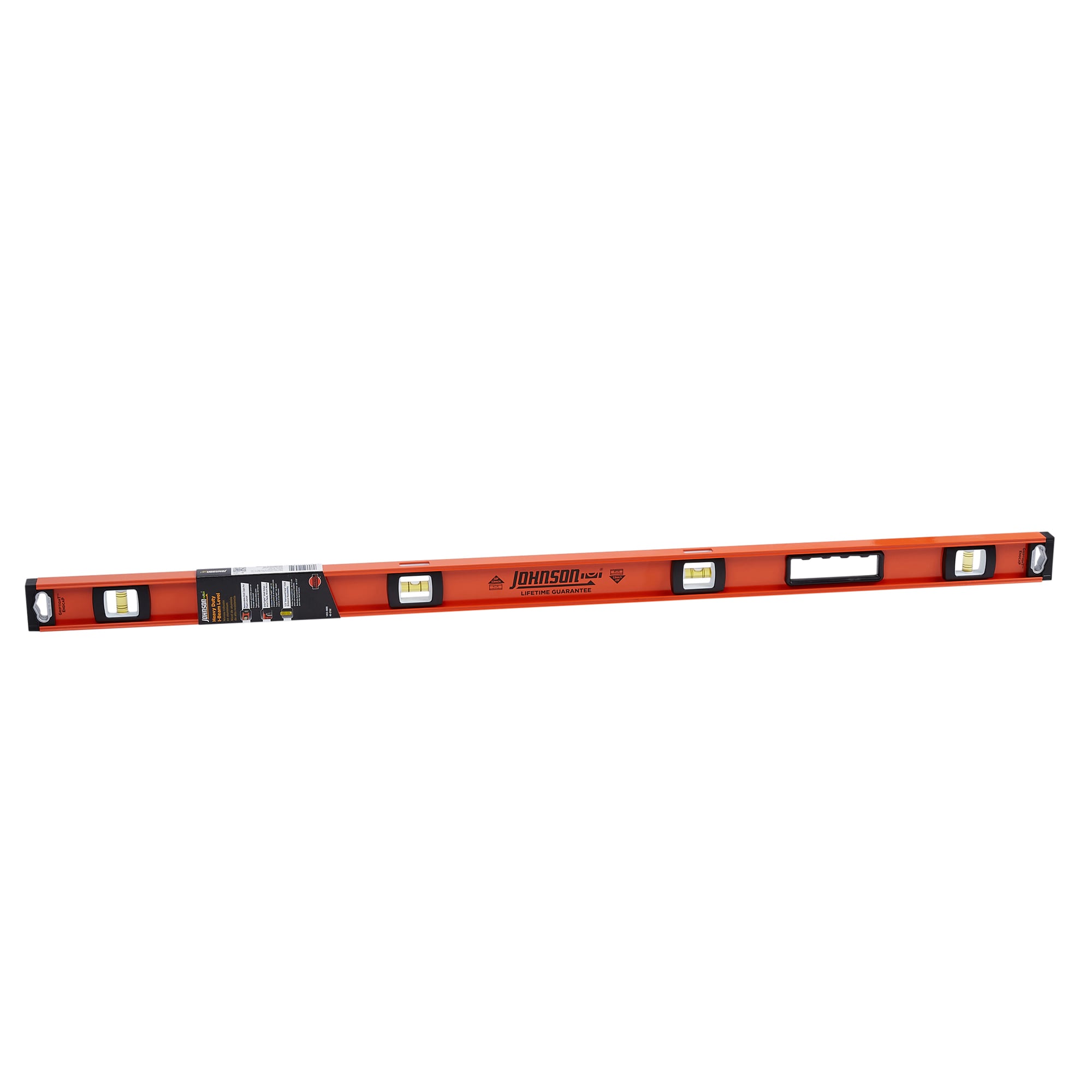 Nivel de aluminio Johnson de 48 pulgadas con 4 viales en forma de I 1253-4800