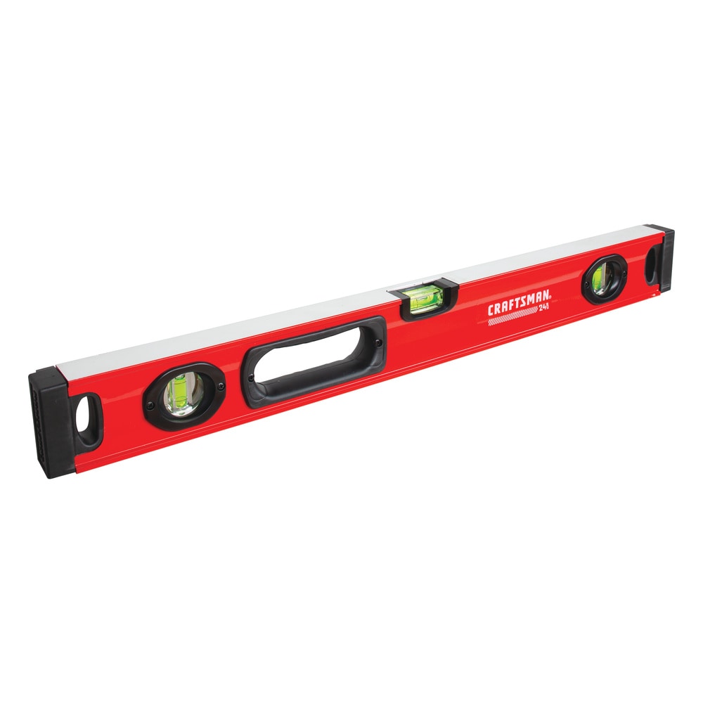 Nivel de burbuja de viga de caja CRAFTSMAN de aluminio de 24.0 pulgadas con 3 niveles - Modelo CMHT82346