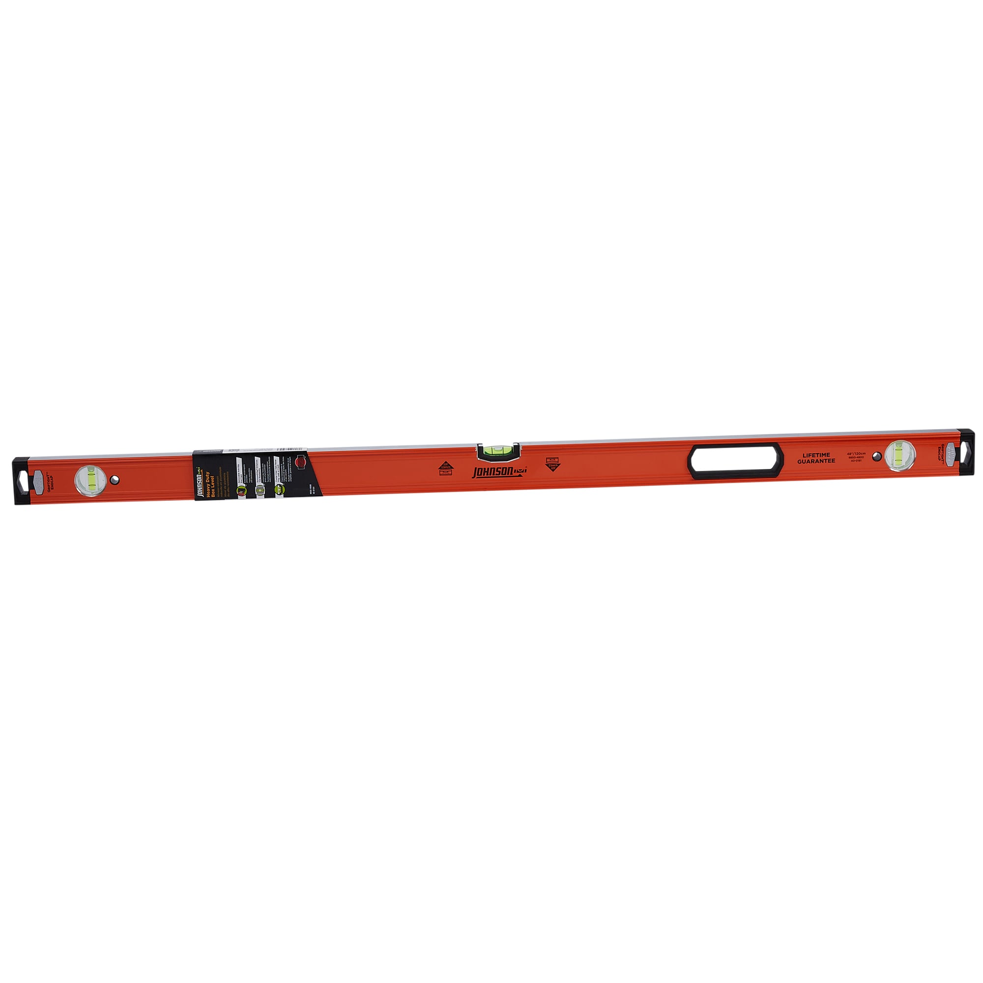 Nivel de Burbuja Johnson Level y Herramienta de Aluminio de 48 pulgadas con 3 Burbujas Modelo 9850-4800