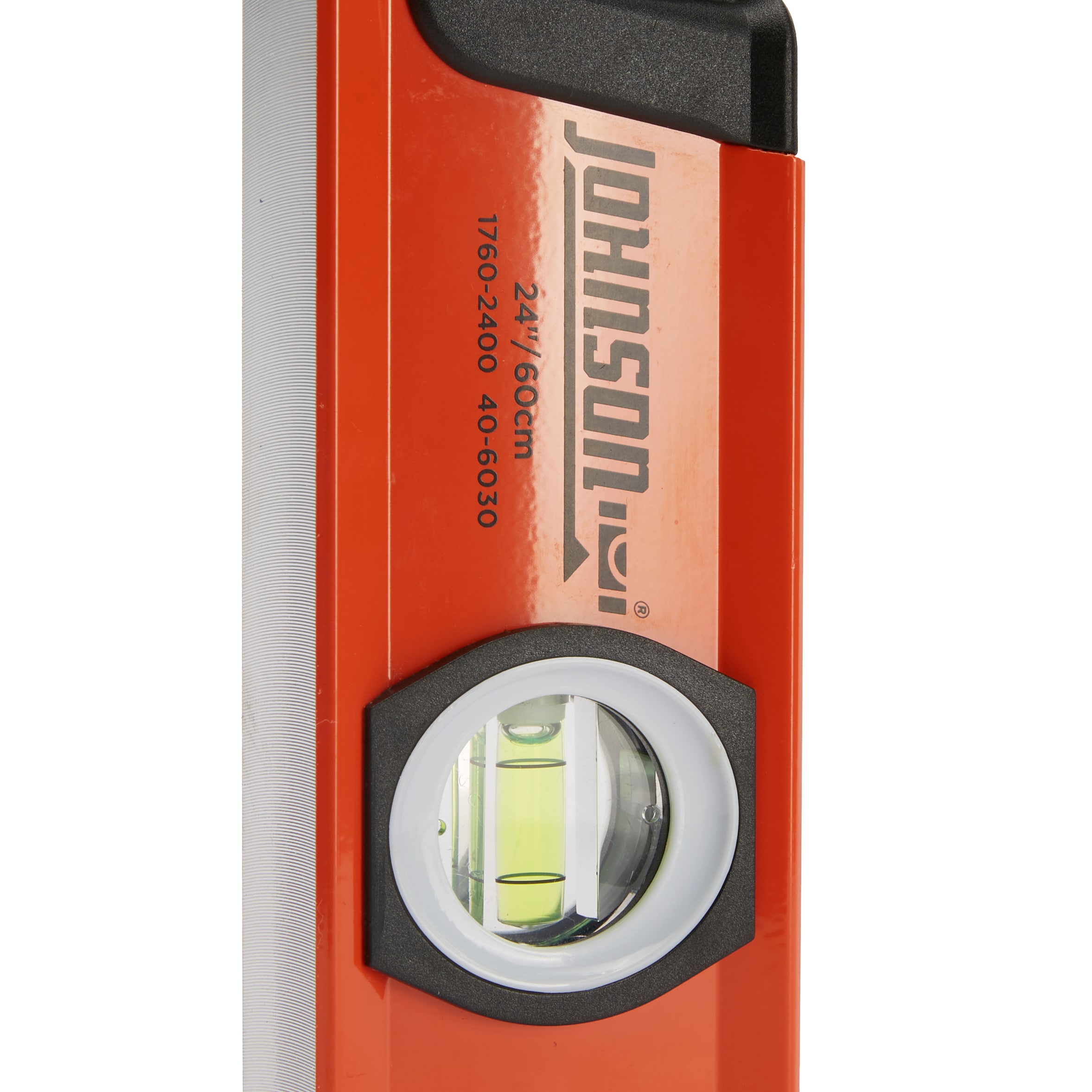 Nivel de burbuja de viga en caja de aluminio Johnson Level de 24 pulgadas con 2 viales 1760-2400