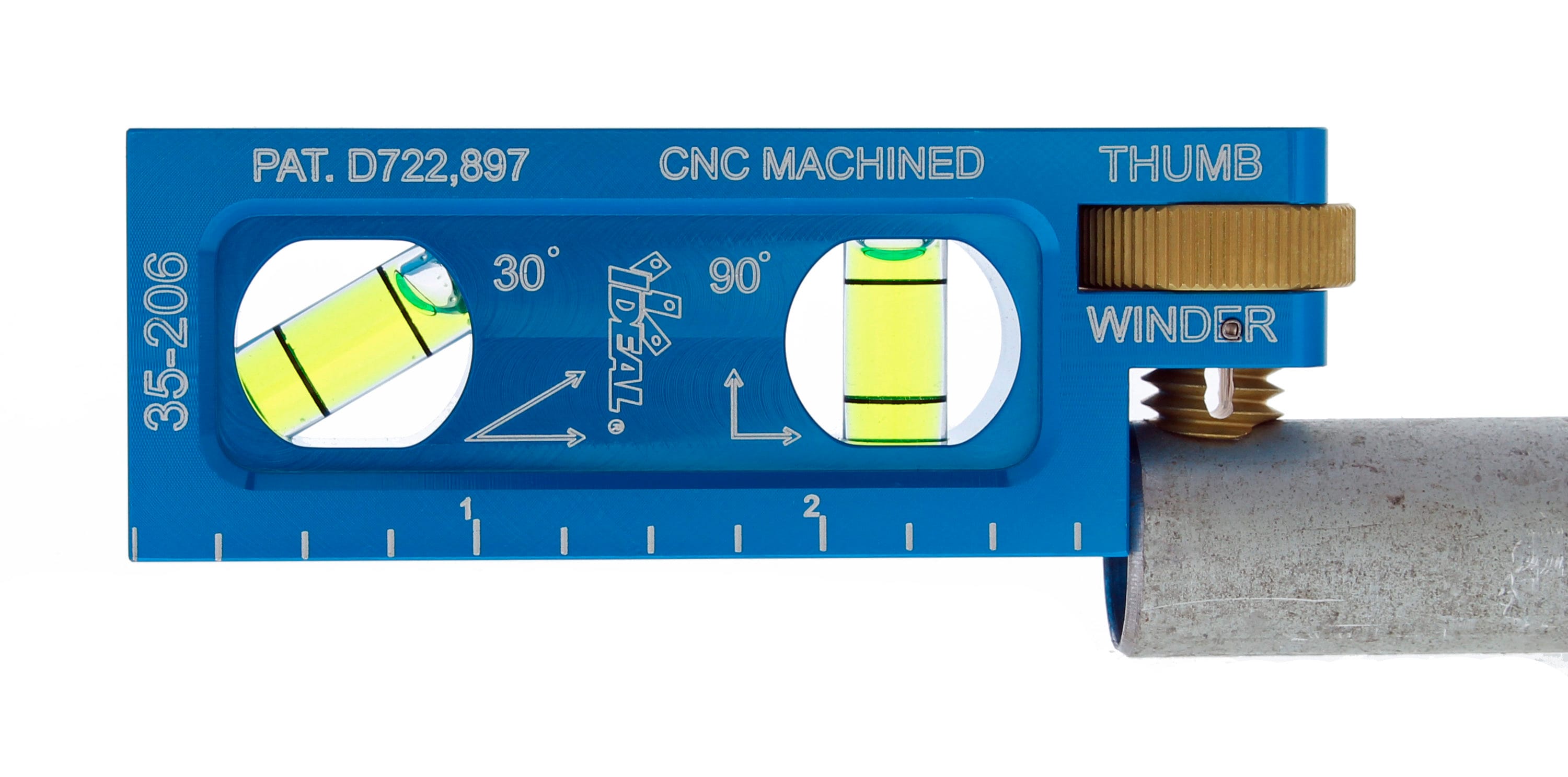 Nivel de Conduit Magnético IDEAL de Aluminio 3.5-in 2 Vial 35-206