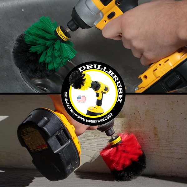 Cepillo de taladro Drillbrush Power Scrubber - Limpieza de cocina - Cepillo para platos - Ollas y - O-S-GR-QC-DB