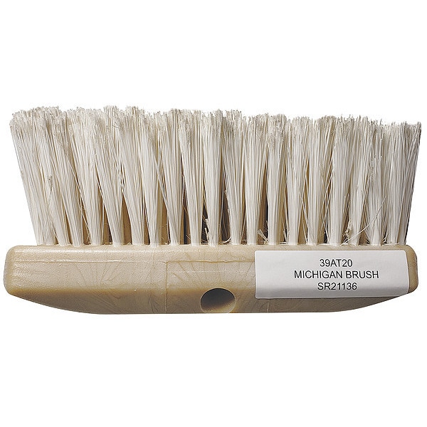 Brocha para lavado de autos Michigan Brush 2 1/2 pulgadas de ancho, mango L no aplicable, brocha de 10 pulgadas de largo, blanco, plástico - SR21136
