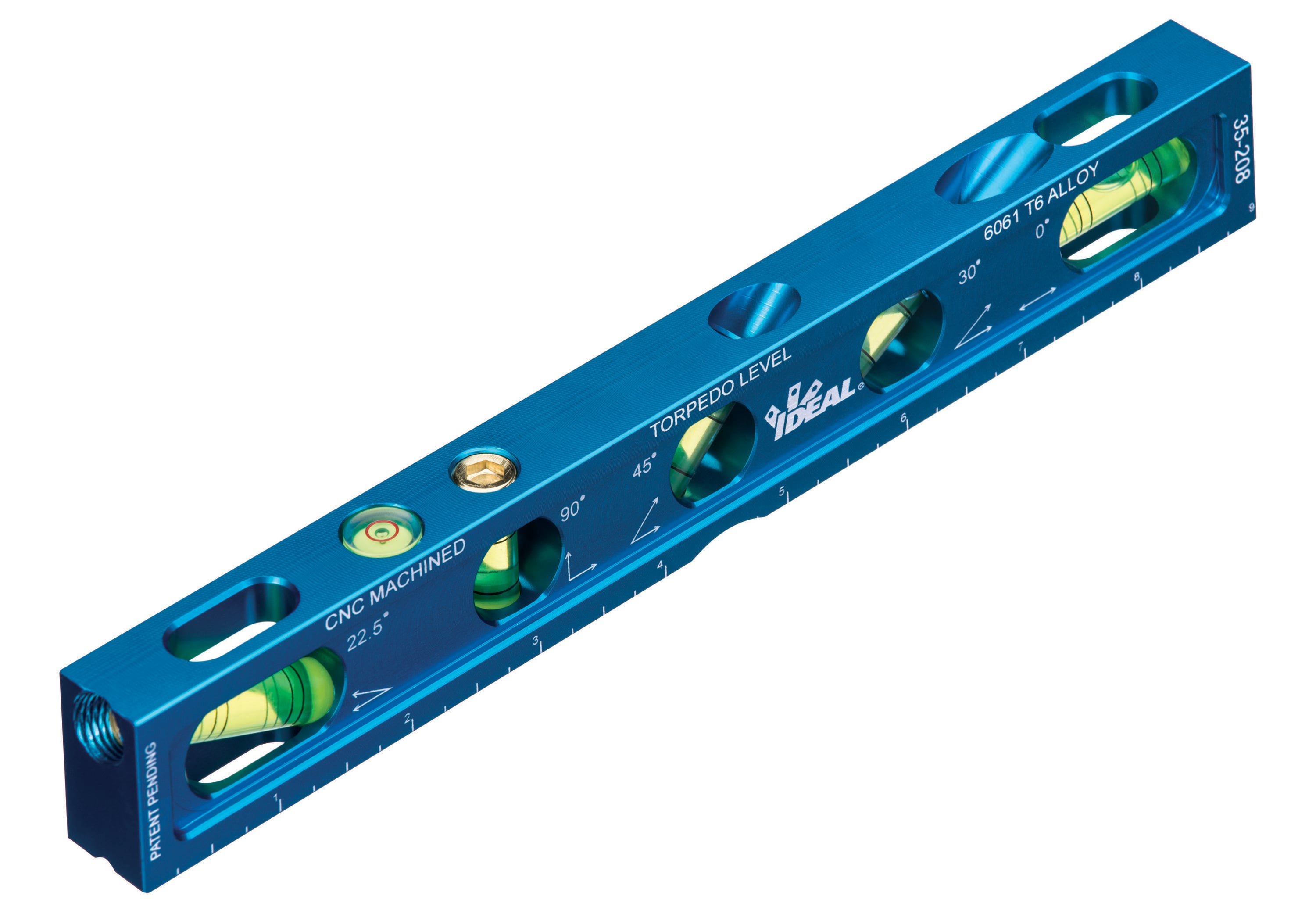 Nivel de conduit magnético de aluminio IDEAL de 9 pulgadas con 5 burbujas 35-208