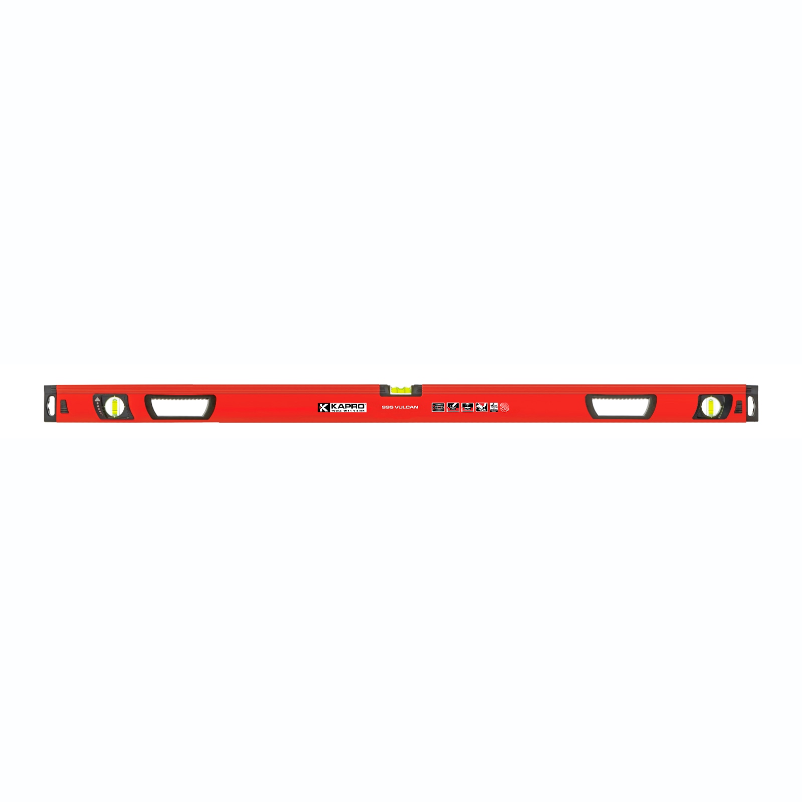 Nivel de burbuja de viga de caja de aluminio KAPRO 48 pulgadas, 3 burbujas 995-41X-48