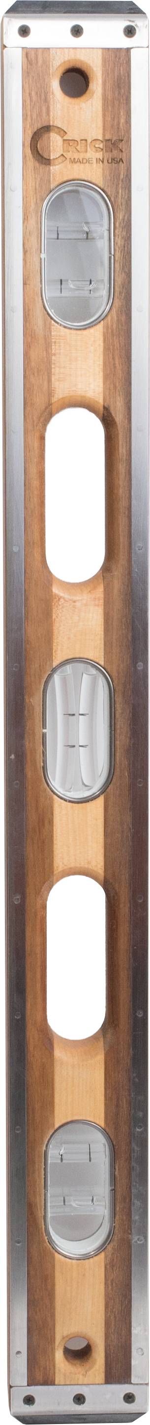 Nivel de albañil de madera Marshalltown de 36 pulgadas con 6 viales modelo 36CLEVCRB