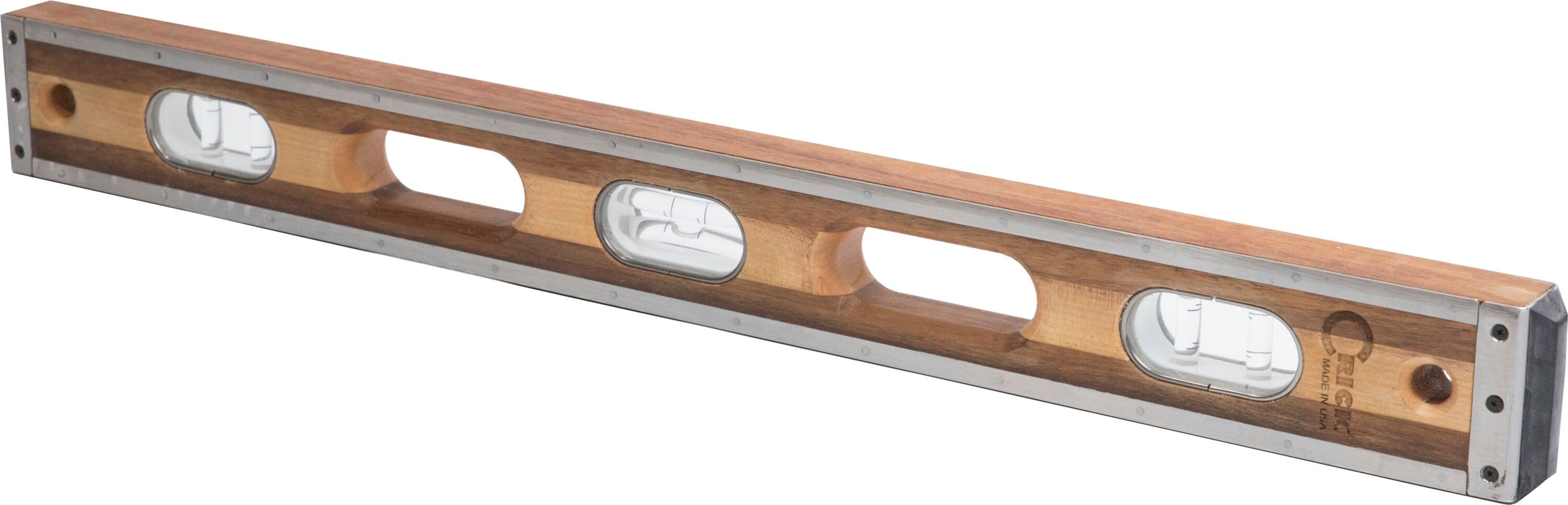Nivel Marshalltown de Madera de 24 pulgadas con 6 Viales para Albañiles modelo 24CLEVCRB