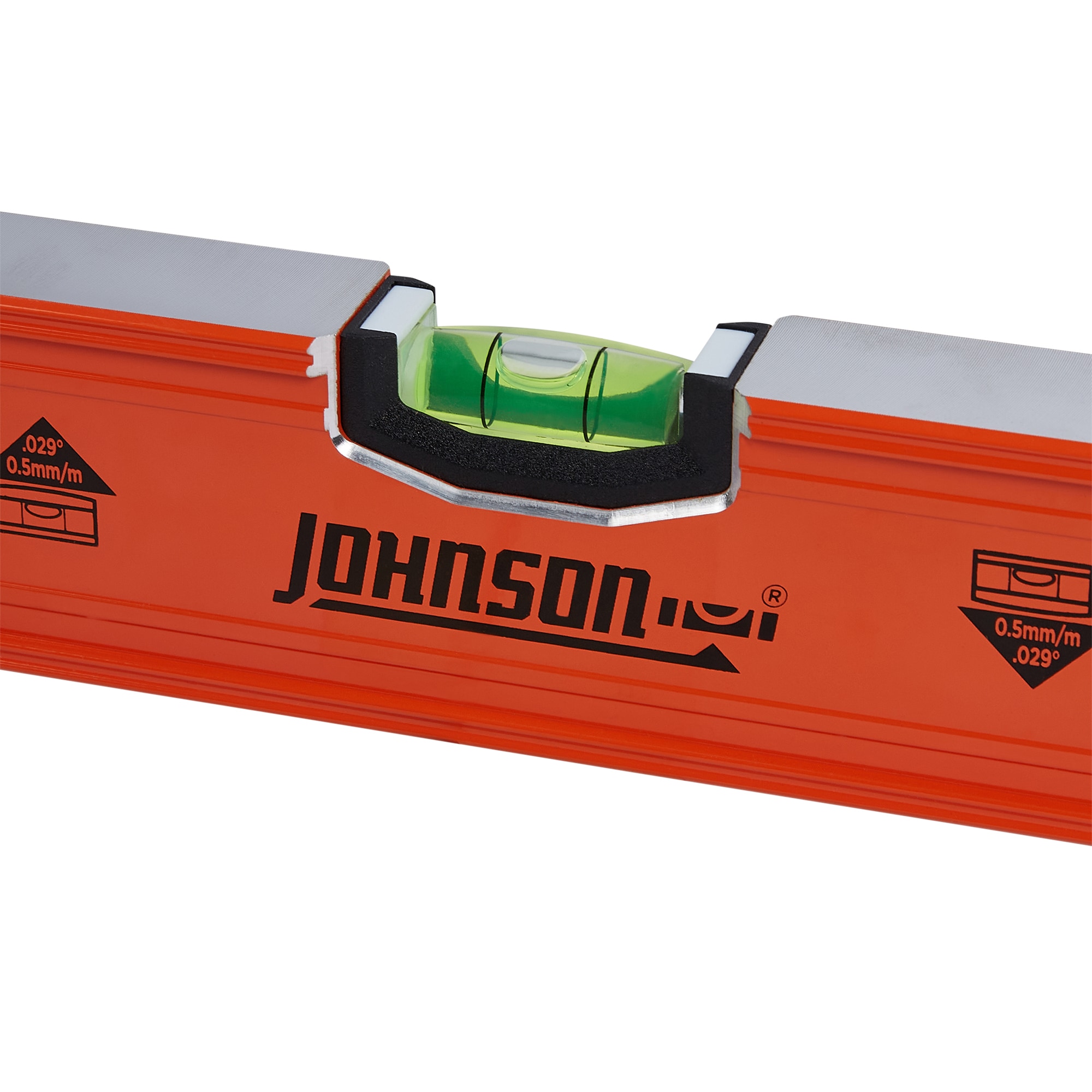Nivel de aluminio Johnson de 96 pulgadas con 3 viales tipo caja, modelo 9850-9600.