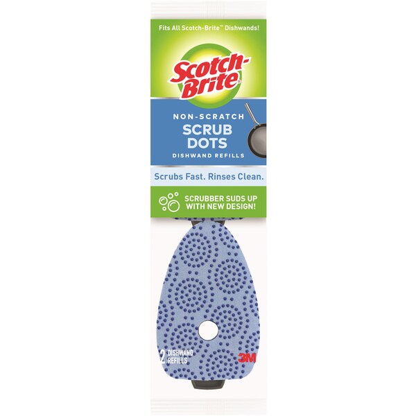 Recarga de esponja Scotch-Brite Advanced Heavy Duty para Dishwand de 1.65 in. L 2 pz - 487-2-7 de 3M