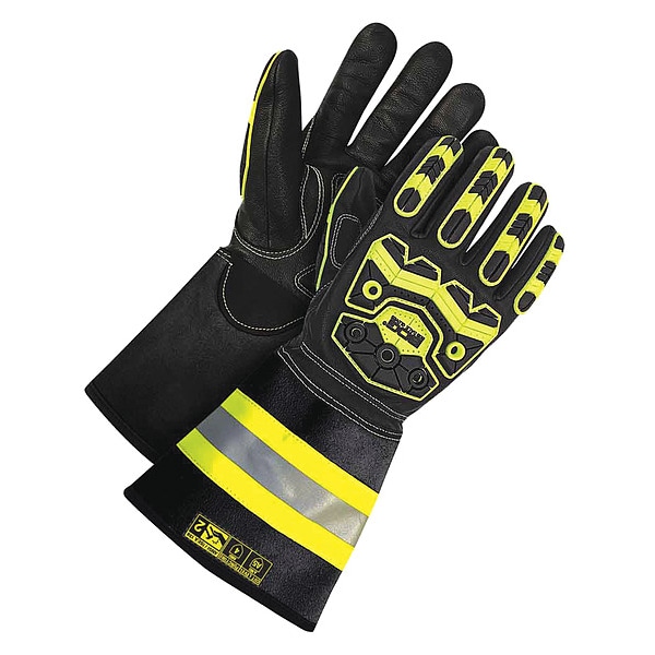 Guantes de cuero Bdg, nivel de corte A5, negro/negro, extra grande - 20-1-10755-XL
