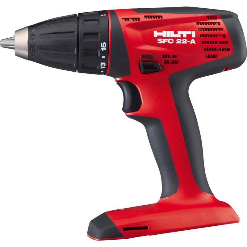 Hilti Taladro compacto inalámbrico de 22 voltios con batería de iones de litio de 1/2 pulgadas SFC 22 Kit (sin bolsa) - 3554488.