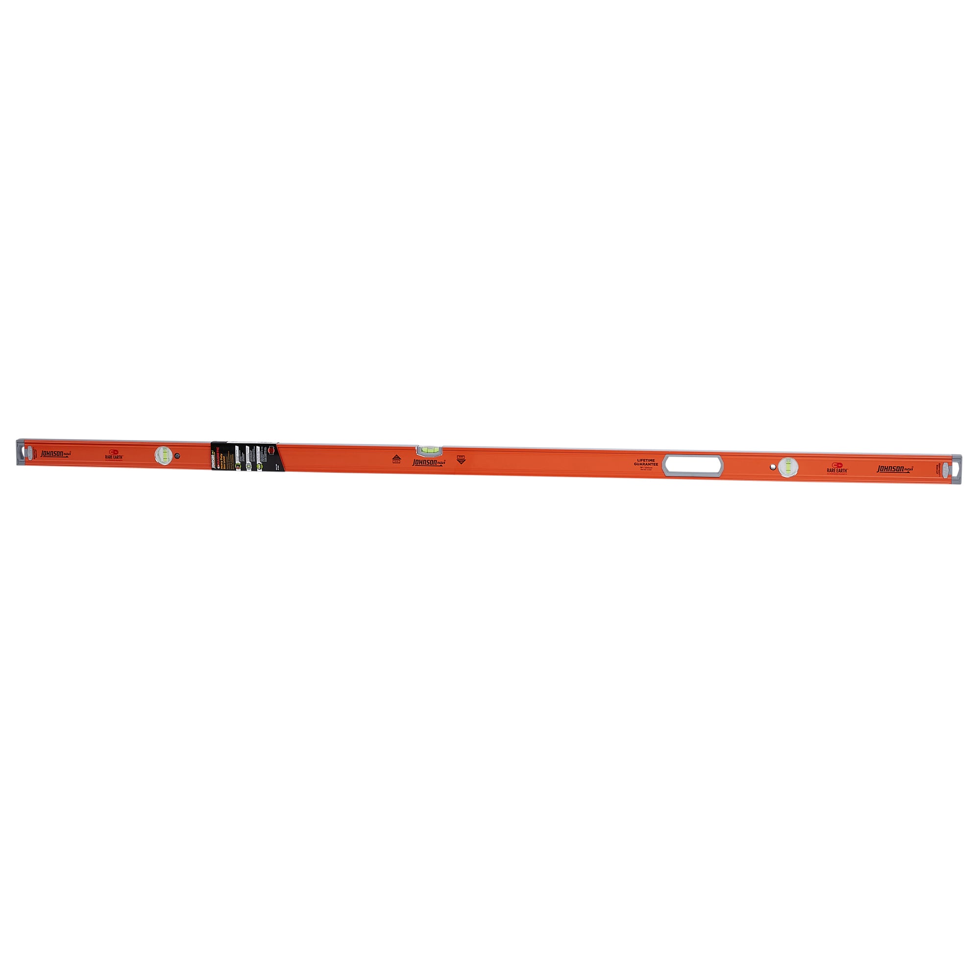Nivel de burbuja de caja magnética Johnson Level Aluminum de 78 pulgadas con 3 viales modelo 9550-7800