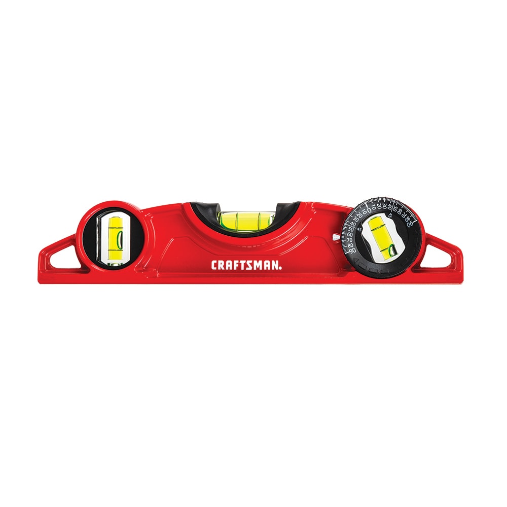 Nivel torpedo magnético de plástico CRAFTSMAN de 9.0 pulgadas con 3 viales modelo CMHT82391