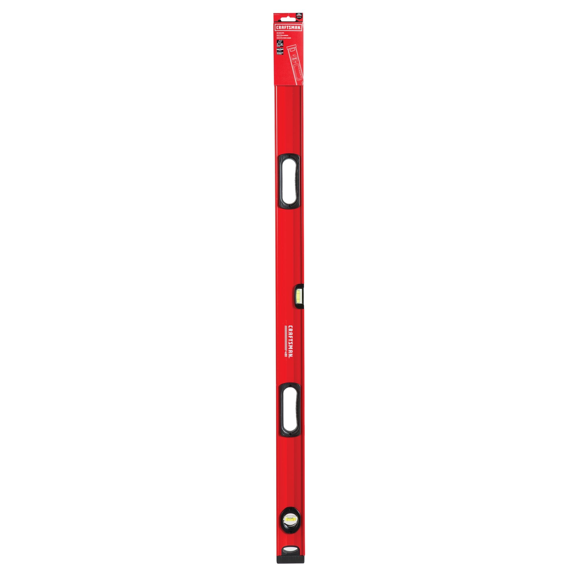 Nivel de viga de caja CRAFTSMAN de aluminio de 48.0 pulgadas con 3 burbujas CMHT82347