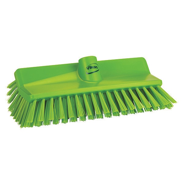 Cepillo de pared Vikan 5 1/2 pulg. W, tamaño mediano, 10 25/64 pulg. L, color verde lima, no aplicable, 10 39/100 pulg. L en total - 704777