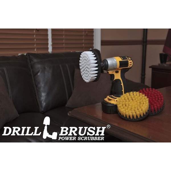 Cepillo de taladro Power Scrubber de Useful Products 7 in W 5 in L Brush, Variedad - 5IN-S-RWY-QC-DB