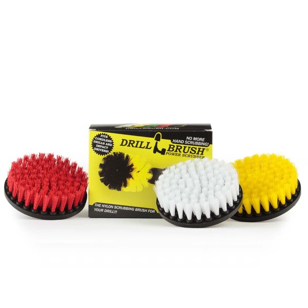 Cepillo de taladro Power Scrubber de Useful Products 7 in W 5 in L Brush, Variedad - 5IN-S-RWY-QC-DB