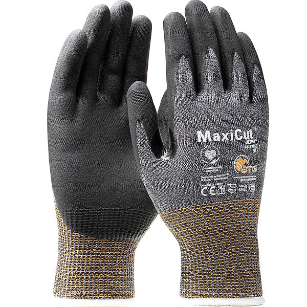 Guantes tejidos resistentes al corte Atg, Nivel de corte A5, calibre 15, XS - 44-5745E/XS