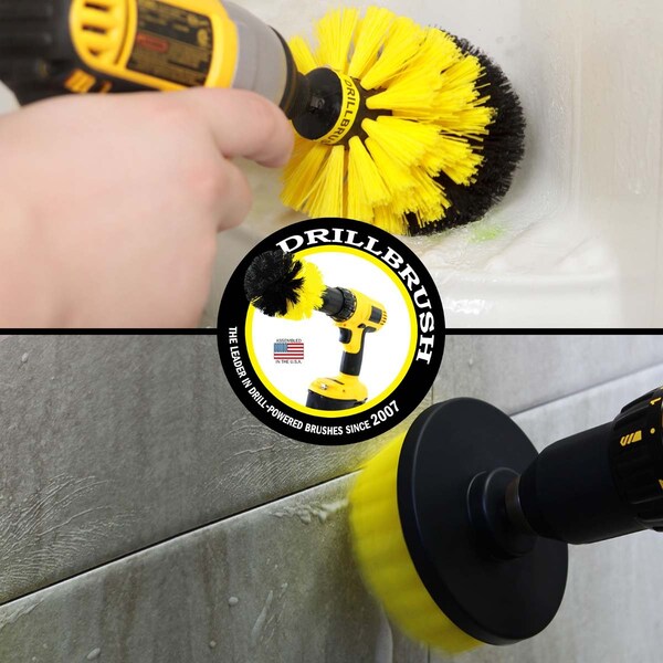 Cepillo Perforador Power Scrubber de Useful Products 6 pulgadas de ancho 11 pulgadas de largo, Amarillo - Y-S-4O-QC-DB