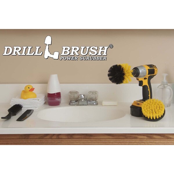 Cepillo Perforador Power Scrubber de Useful Products 6 pulgadas de ancho 11 pulgadas de largo, Amarillo - Y-S-4O-QC-DB