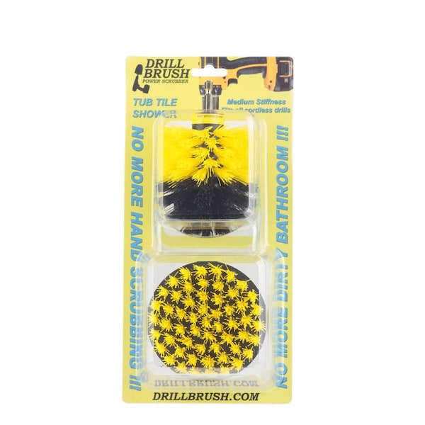 Cepillo Perforador Power Scrubber de Useful Products 6 pulgadas de ancho 11 pulgadas de largo, Amarillo - Y-S-4O-QC-DB
