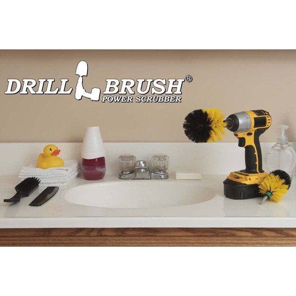 Cepillo Taladro Power Scrubber de Useful Products 5 in W 5 in L, Amarillo - Y-S-MO-QC-DB