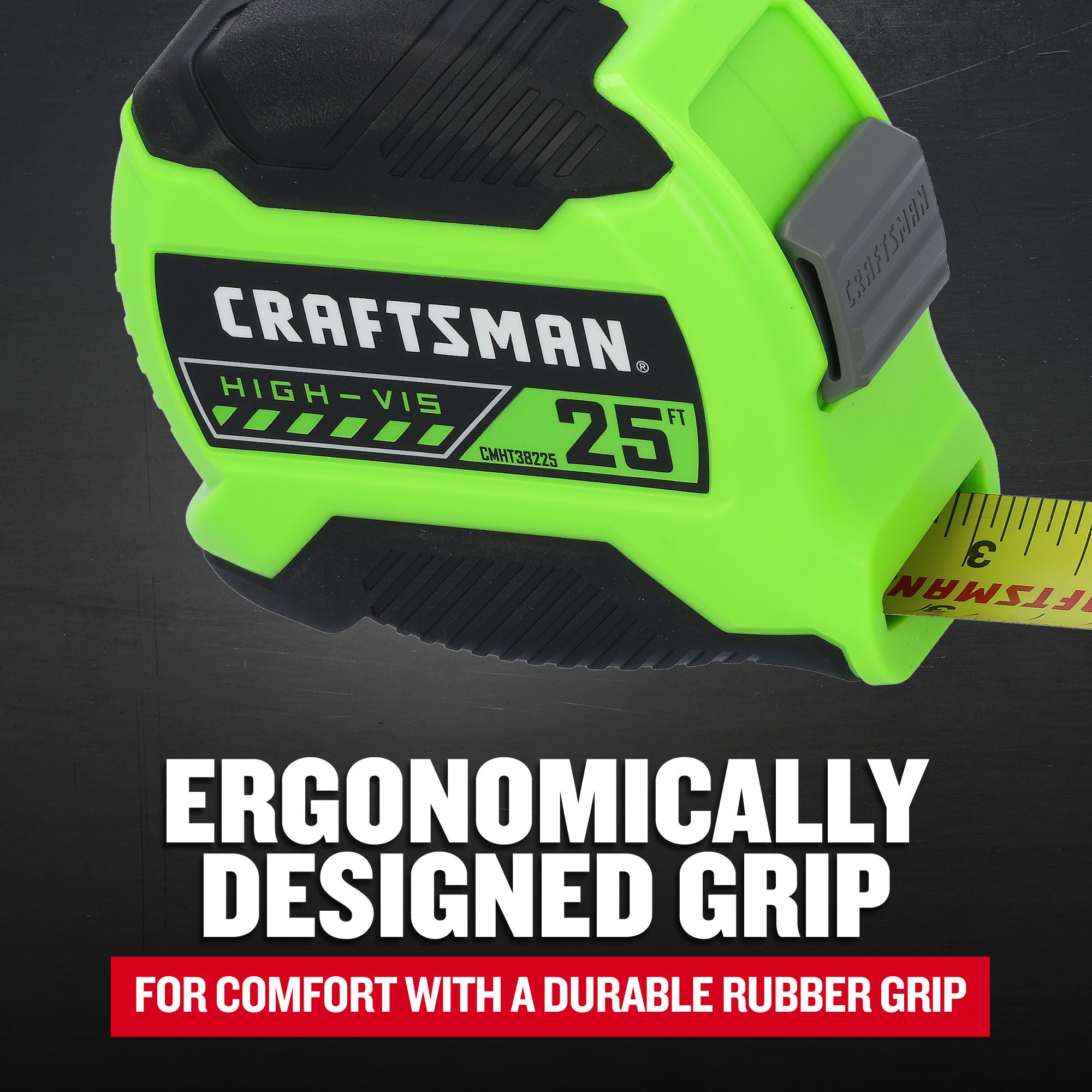 CINTA MÉTRICA CRAFTSMAN HI-VIS de 25 pies CMHT38225LW
