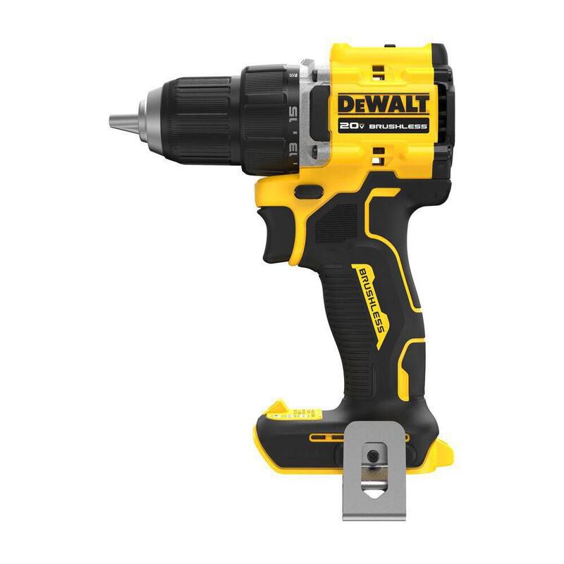 DEWALT Atomic Taladro inalámbrico Brushless de 20 voltios Max de ion de litio de 1/2 pulgada con (4) paquetes de baterías de 20 voltios Max Premium de 3.0 Ah - DCD794BWCB200-4
