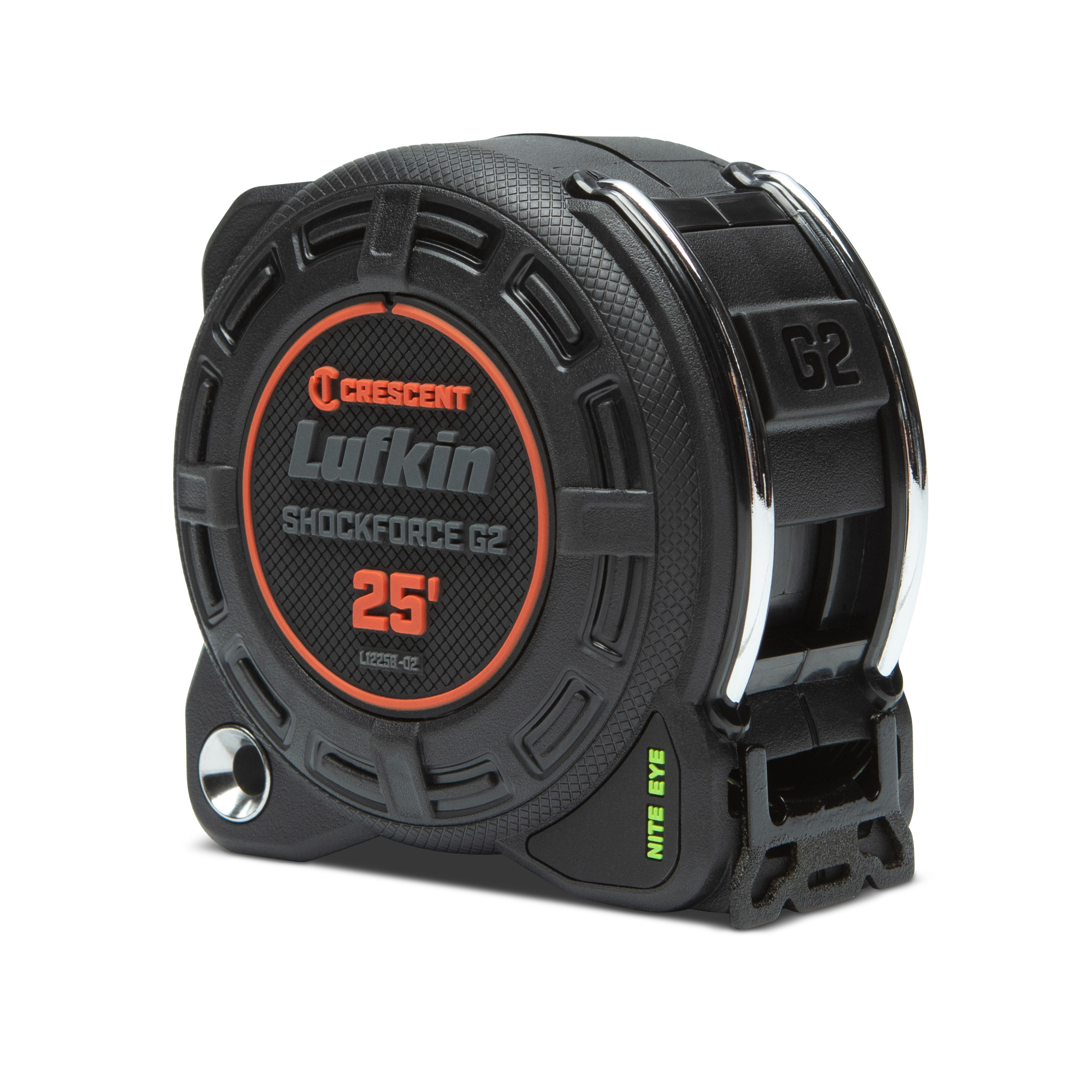 Cinta Métrica Crescent Lufkin Shockforce Nite Eye G2 de 25 pies Modelo L1225B-02