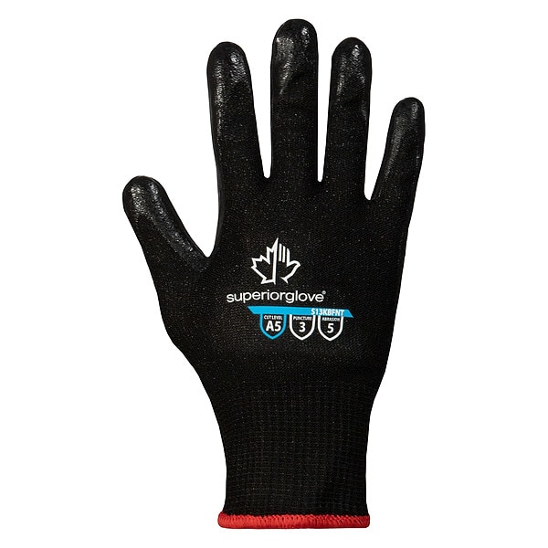 Guantes Anticorte de Superior Glove, Nivel de Corte A3, 13 ga, Negros, Talla 11 - S13KBFNT-11