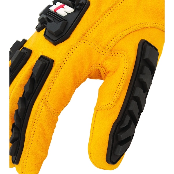 Guantes de Rancho/Conductor de Cuero Resistentes a Impactos y Cortes de Alto Rendimiento 212 Nivel ANSI A5, Talla Extra Grande - IMPLDC5A9011
