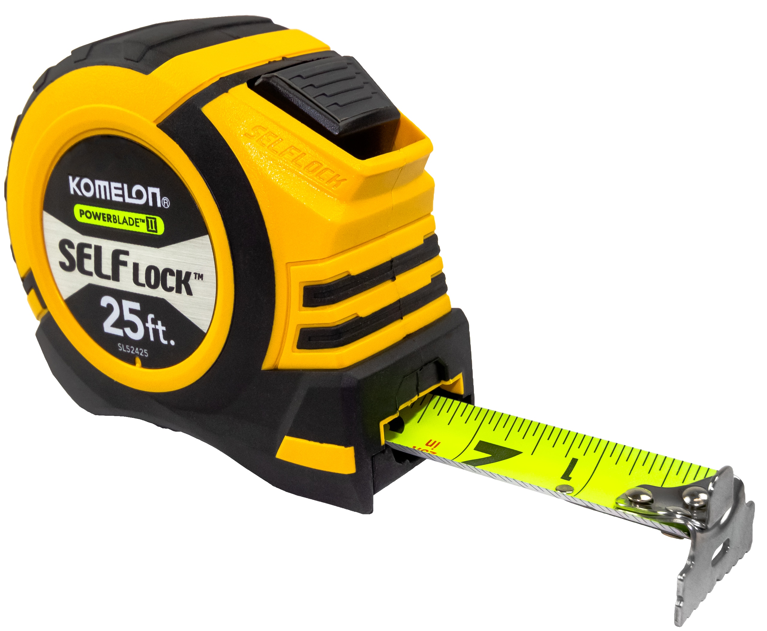 Cinta métrica con traba automática Komelon Powerblade II de 25 pies SL52425
