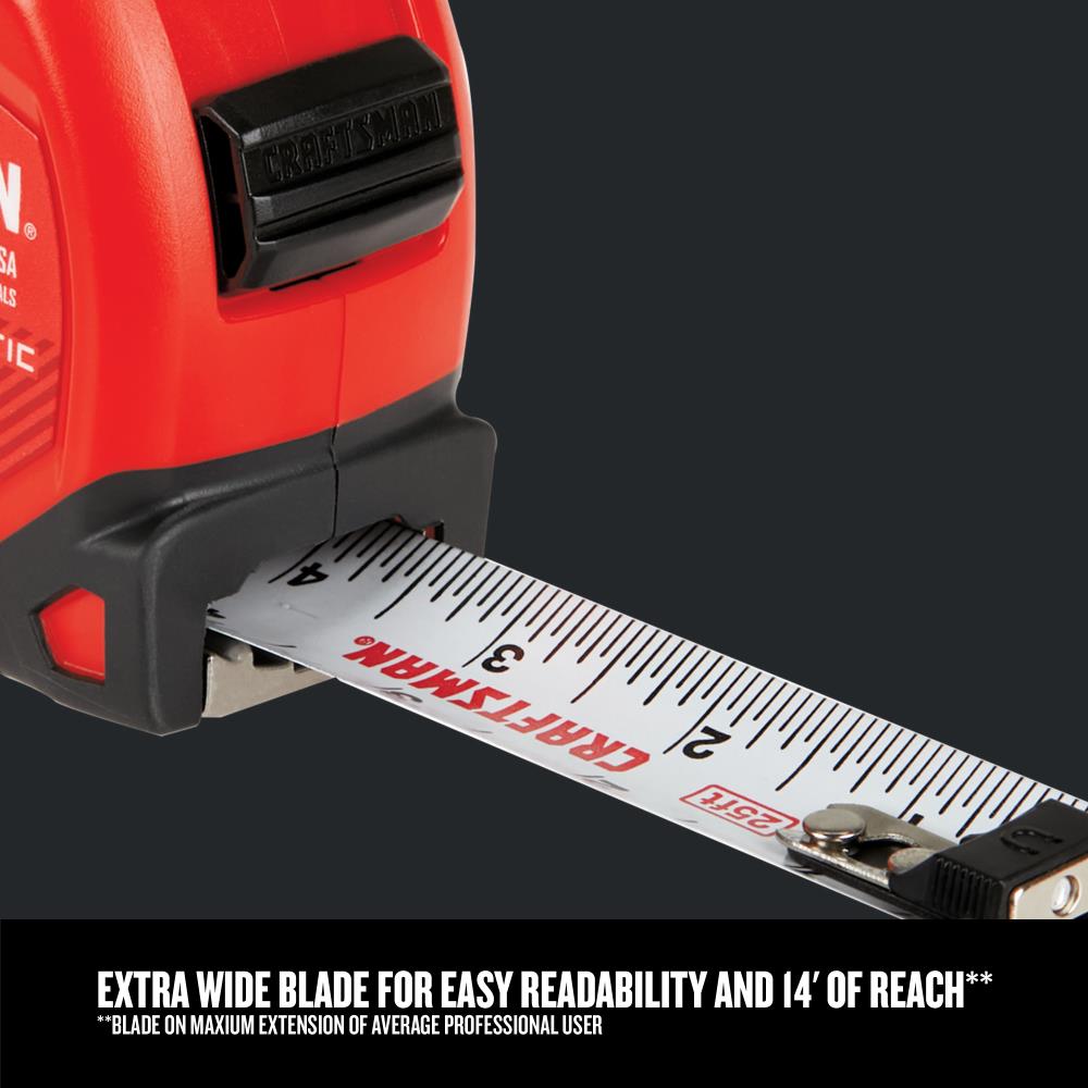 Cinta métrica magnética CRAFTSMAN PROREACH de 25 pies CMHT37665S