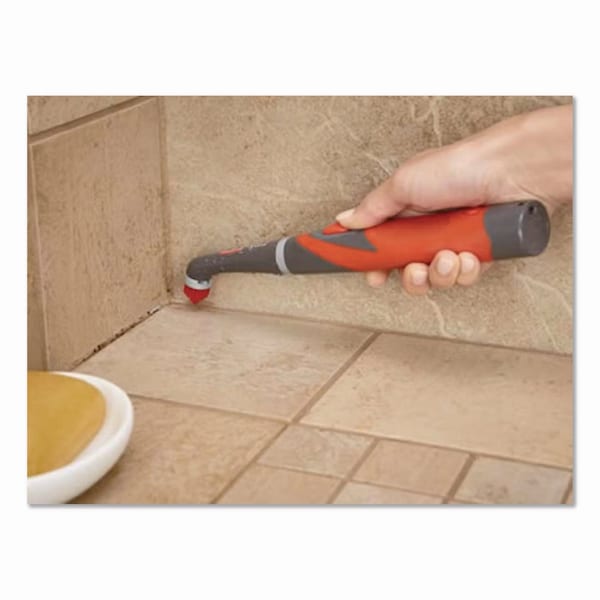Cepillo de Potencia Rubbermaid Reveal, Cerdas de Nailon Rojas/Blancas, Cepillo de 1.73 pulgadas, Mango de Plástico Rojo - 2057486