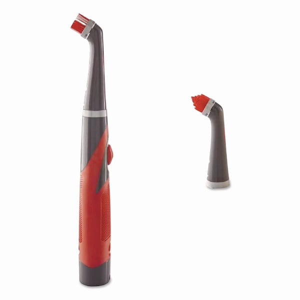Cepillo de Potencia Rubbermaid Reveal, Cerdas de Nailon Rojas/Blancas, Cepillo de 1.73 pulgadas, Mango de Plástico Rojo - 2057486