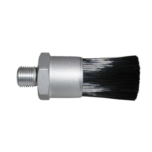 Cepillo de flujo a través de hilo macho, cuerpo de 1" D, cerdas de nylon, orificio de .125" - Gordon Brush 901715N