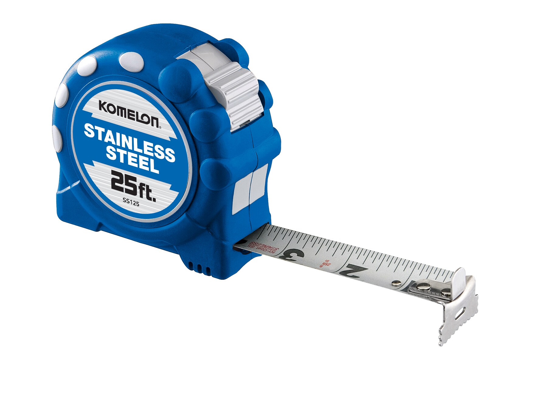 Medidor de cinta Komelon Stainless Steel Gripper de 25 pies SS125