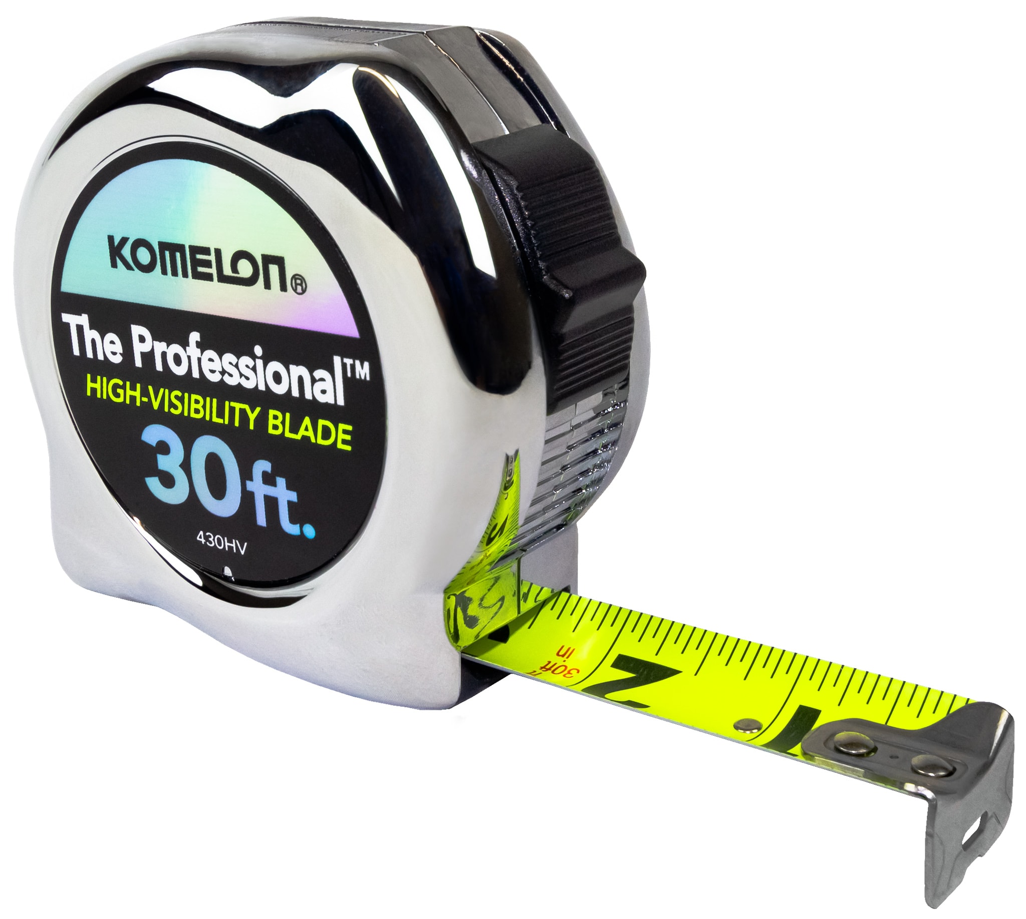 Medidor de cinta Komelon Chrome Professional de 30 pies modelo 430HV