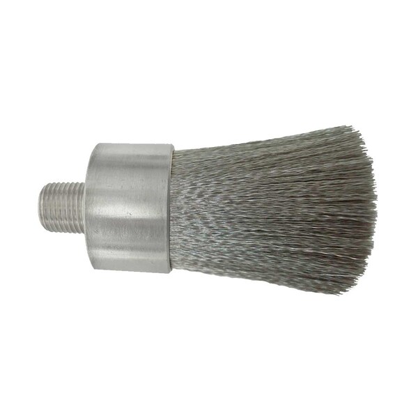 Cepillo Gordon Brush 1" D, .005" Relleno de acero inoxidable, .125" Orificio, Rosca macho - LBM-8SS