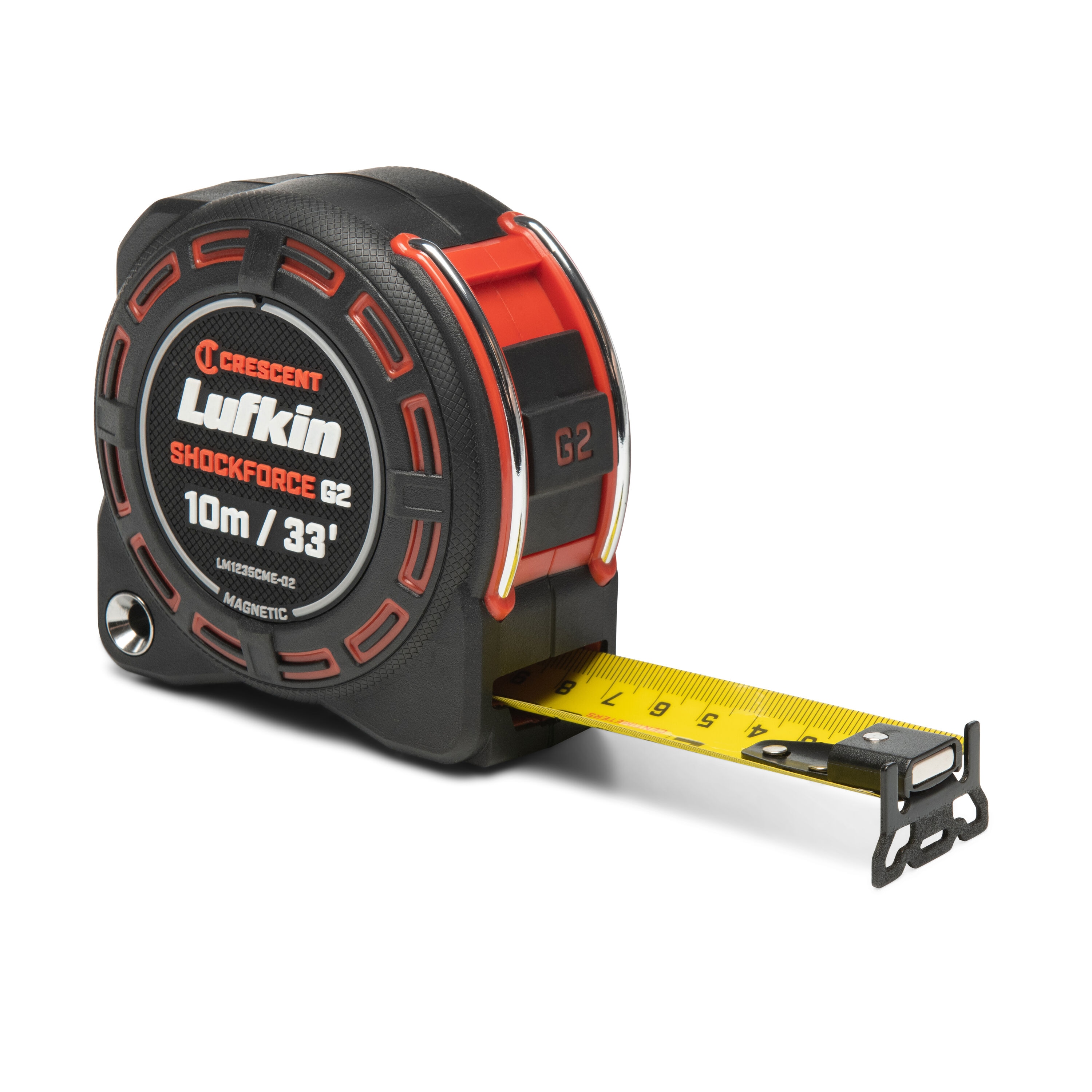 Cinta métrica magnética Crescent Lufkin Shockforce G2 de 10m/33 pies LM1235CME-02