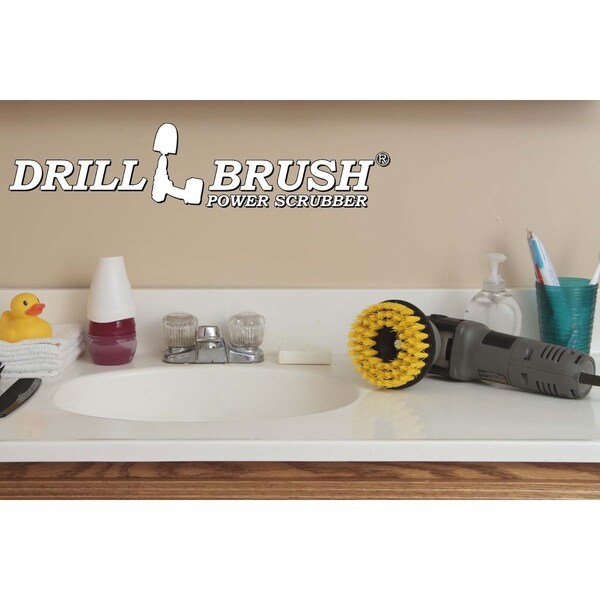 Suministros de limpieza Drillbrush - Limpieza comercial roscada de 5 pulgadas - Cepillo de fregar - 5IN-S-Y-T-DB