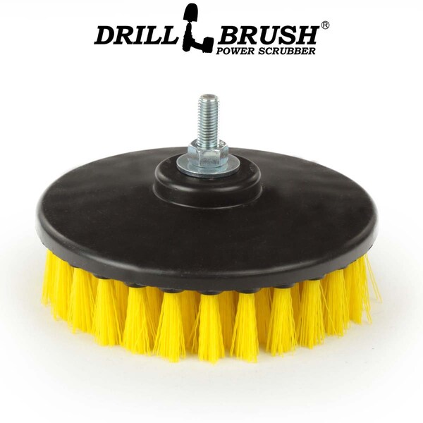 Suministros de limpieza Drillbrush - Limpieza comercial roscada de 5 pulgadas - Cepillo de fregar - 5IN-S-Y-T-DB